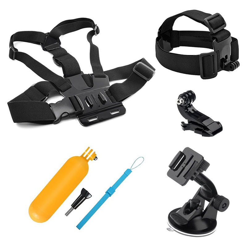 5-in-1 Accessories Kit for GoPro Hero Camera Outdoor Cycling Diving Parts with Chest Strap, Head Strap, Floating Grip 5-in-1 Accessories Kit for GoPro Hero Camera Outdoor Cycling Diving Parts with Chest Strap, Head Strap, Floating Grip